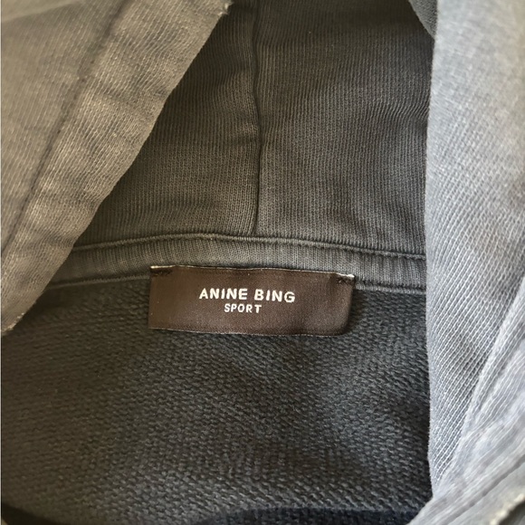 Anine Bing Washed Black Harvey Hoodie - Picture 2 of 3